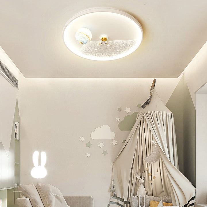 Plafonnier LED en résine acrylique, fer, aluminium Art Déco Moderne pour enfants, avec motif d&