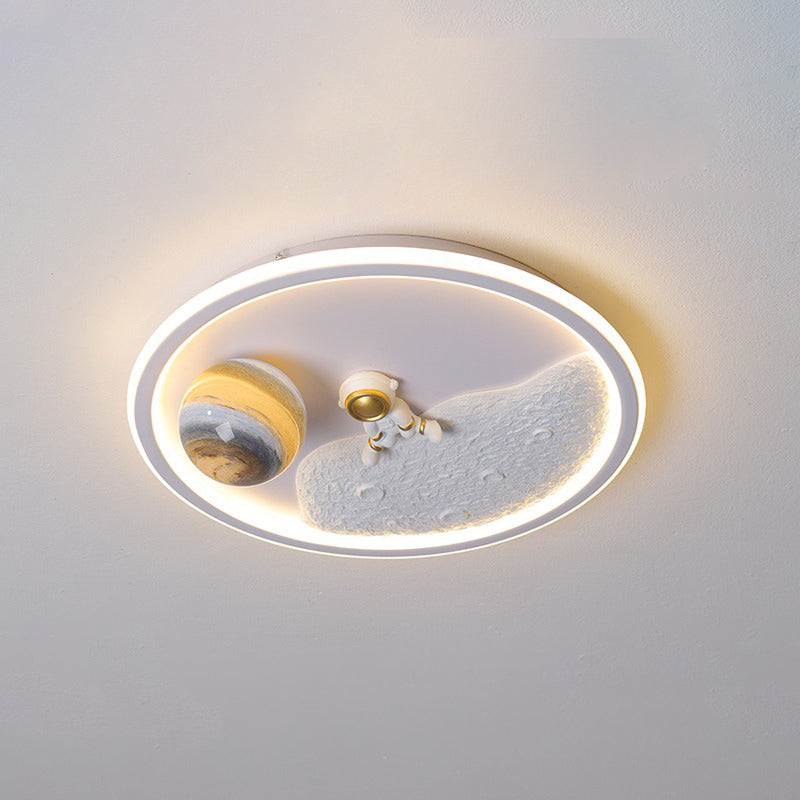 Plafonnier LED en résine acrylique, fer, aluminium Art Déco Moderne pour enfants, avec motif d&