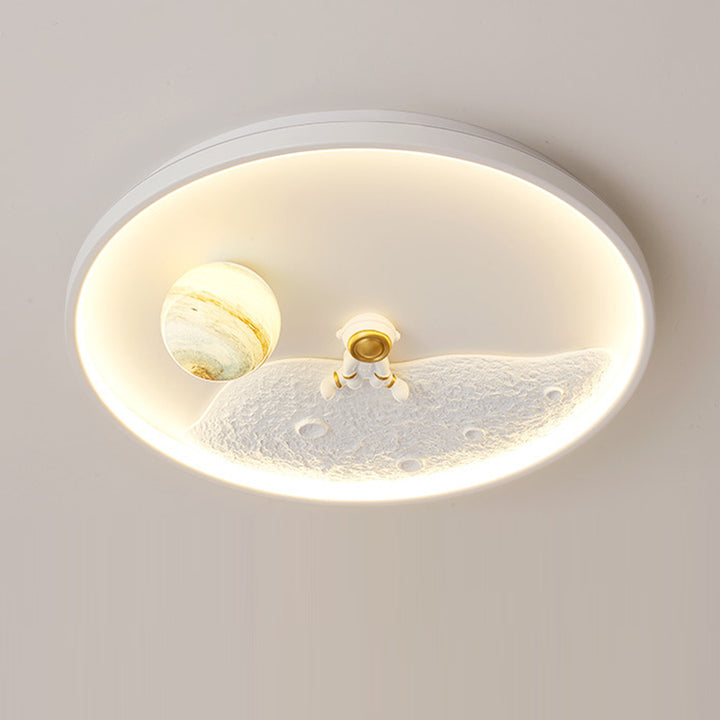 Plafonnier LED en résine acrylique, fer, aluminium Art Déco Moderne pour enfants, avec motif d&
