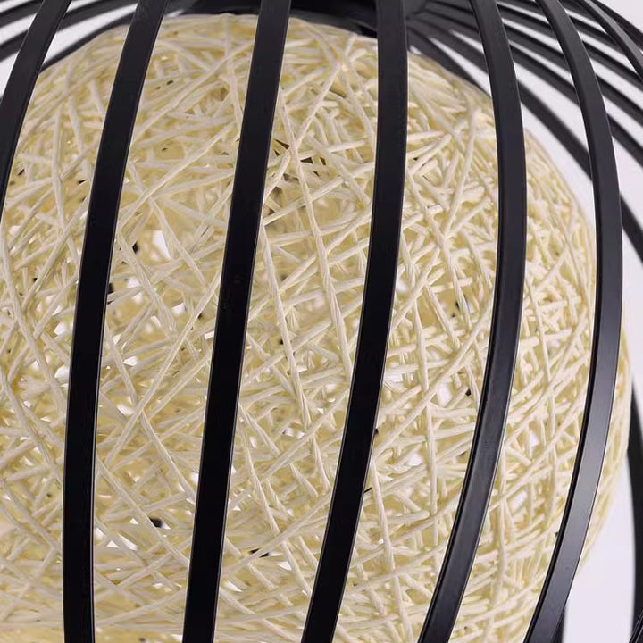 Moderner minimalistischer runder hohler Sesamball Eisen 1-Licht Pendelleuchte für Wohnzimmer 