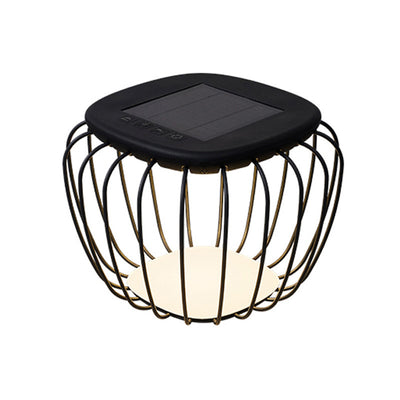 Paysage extérieur LED carré creux minimaliste moderne solaire étanche PE fer pour patio extérieur 