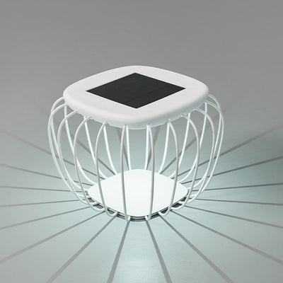 Paysage extérieur LED carré creux minimaliste moderne solaire étanche PE fer pour patio extérieur 