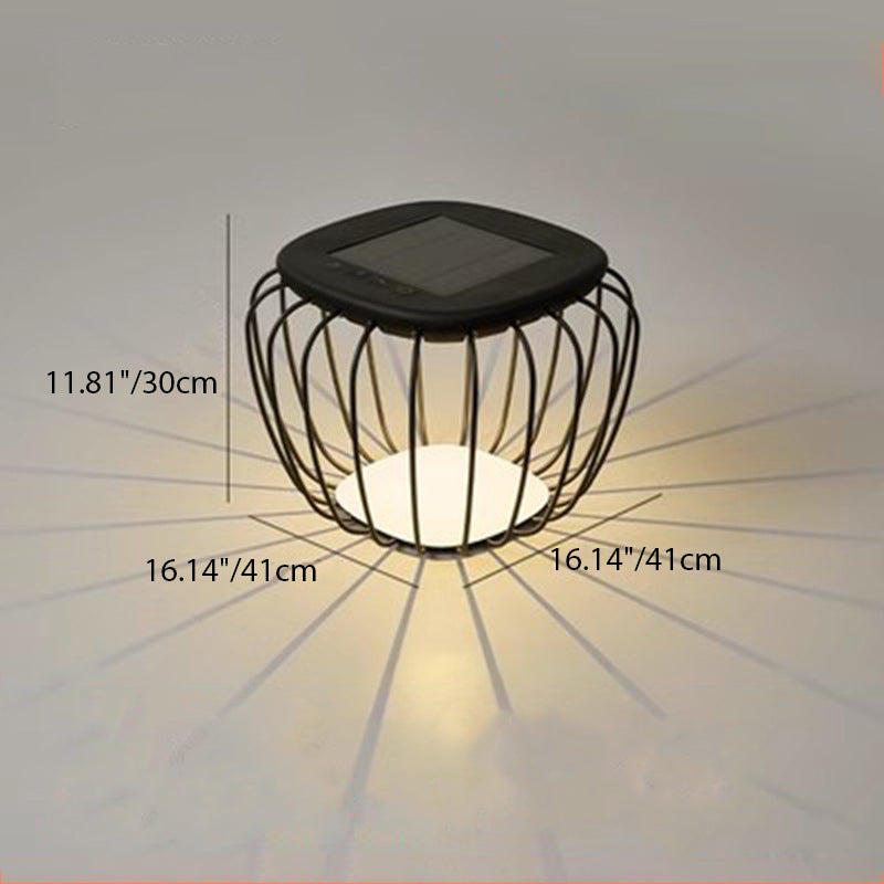 Paysage extérieur LED carré creux minimaliste moderne solaire étanche PE fer pour patio extérieur 