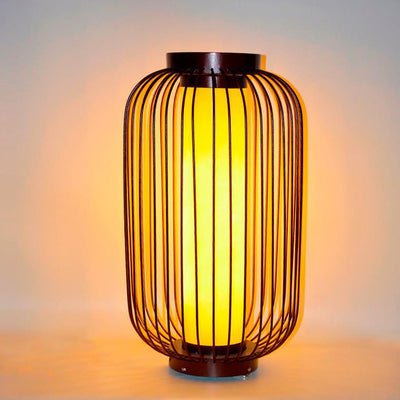 Cilindro de Jaula de Pájaro Tradicional China Falsa Dolomita Acero Inoxidable 1-Luz Paisaje Exterior Para Patio Exterior 