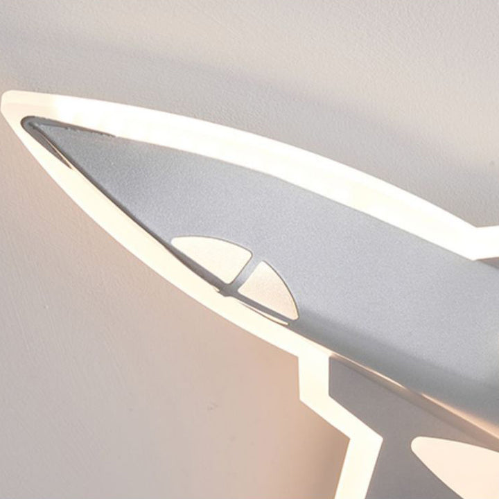 Lumière de plafond à montage LED en acrylique et fer avec avions de chasse pour enfants Art Déco moderne pour salon 
