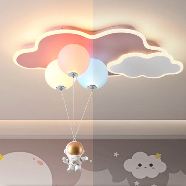 Moderne minimalistische Kinder Ballon Wolke Astronaut PE Acryl Hardware LED Deckenleuchte für Wohnzimmer 