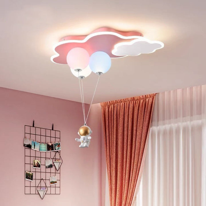 Lustre Plafonnier LED Moderne Minimaliste pour Enfants avec Nuage de Ballon Astronaute en Matériel Acrylique PE pour Salon 