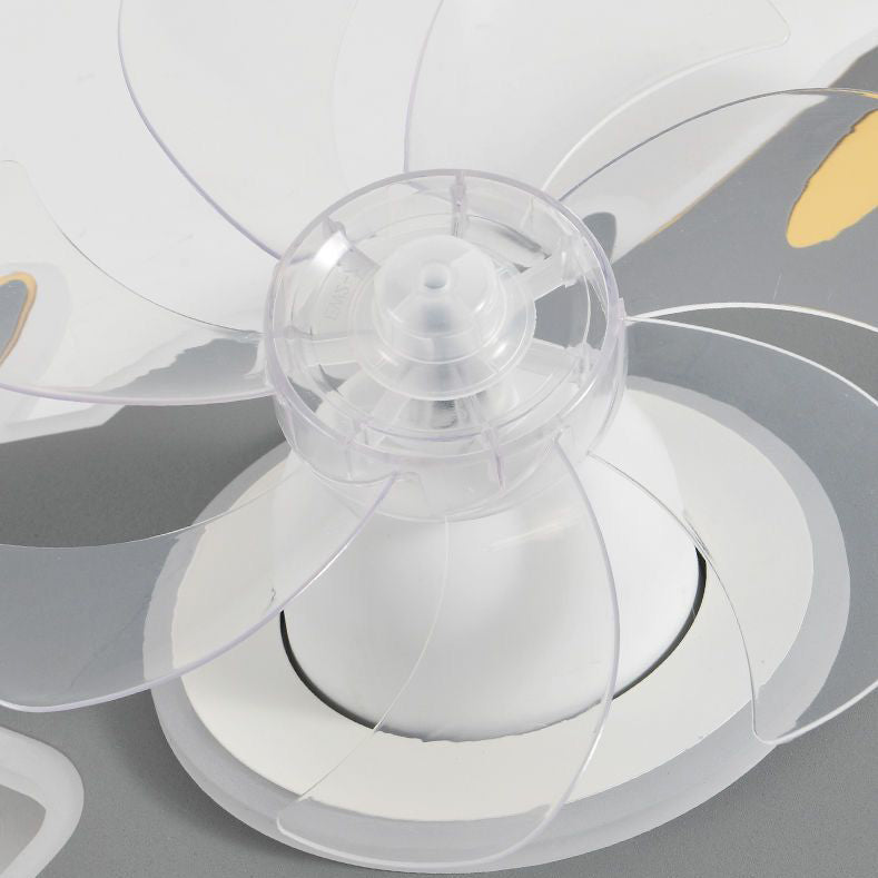 Moderne Art-Deco-Flugzeugform Acryl Eisen LED Deckenventilatorlampe für Schlafzimmer 