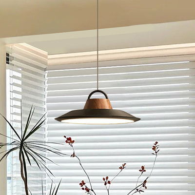 Lámpara colgante LED de hierro de aluminio redonda creativa contemporánea para sala de estar 