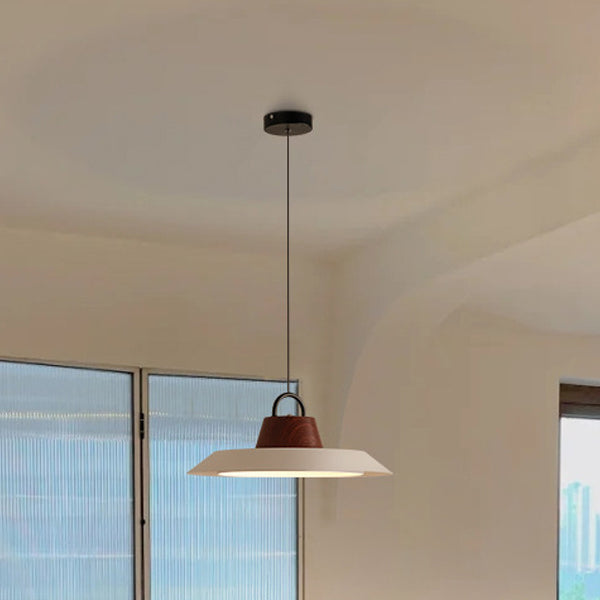 Lámpara colgante LED de hierro de aluminio redonda creativa contemporánea para sala de estar 