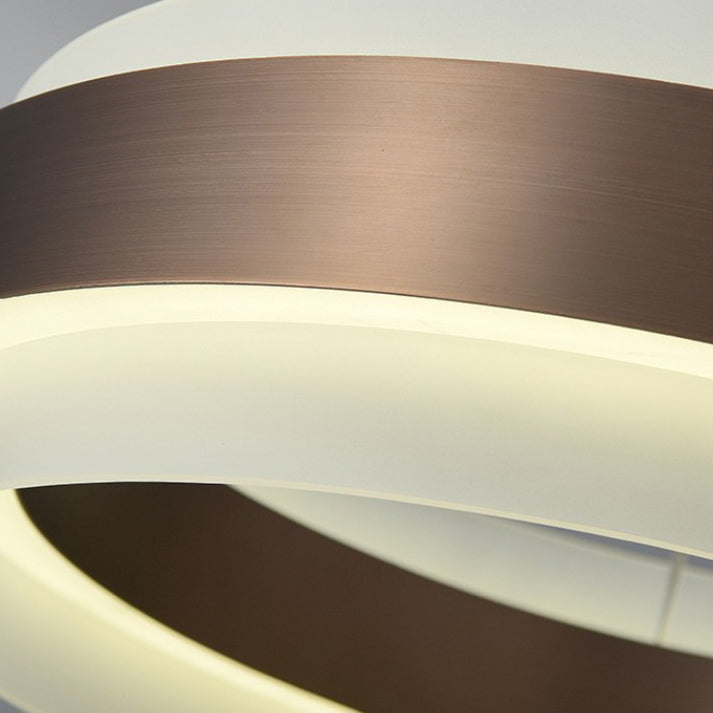 Lustre LED en acrylique et fer rond contemporain scandinave pour salon 