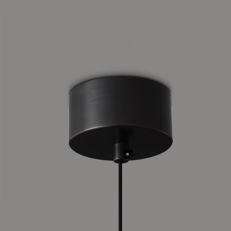 Lámpara colgante LED de latón de línea larga escandinava contemporánea para sala de estar 