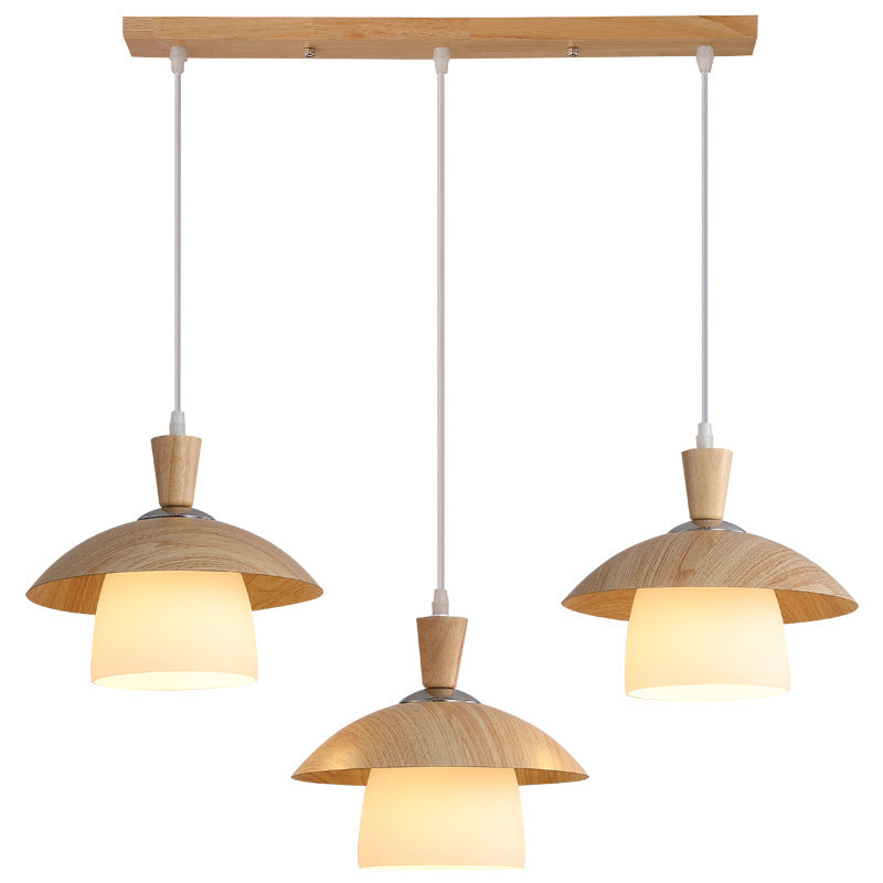 Lustre contemporain scandinave en verre rond en forme d&