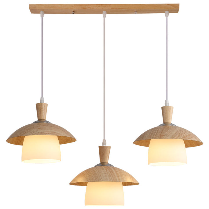 Lustre contemporain scandinave en verre rond en forme d&