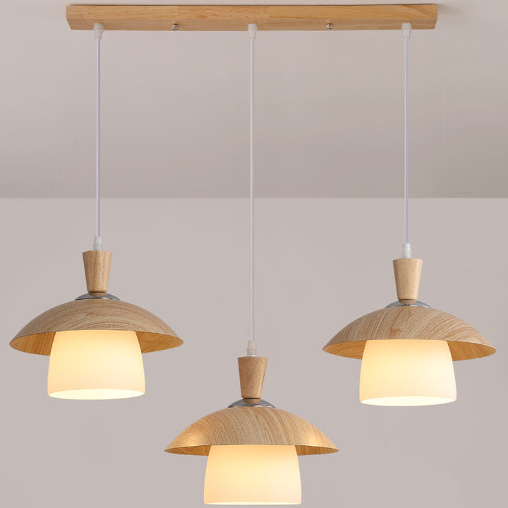 Lustre contemporain scandinave en verre rond en forme d&