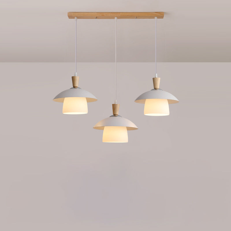 Lustre contemporain scandinave en verre rond en forme d&