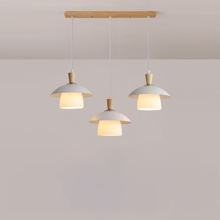 Lustre contemporain scandinave en verre rond en forme d&