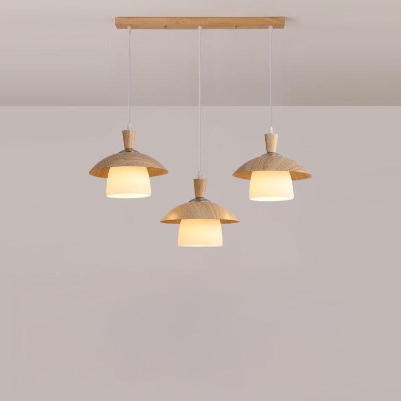 Lustre contemporain scandinave en verre rond en forme d&