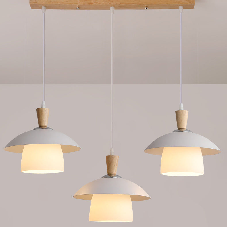 Lustre contemporain scandinave en verre rond en forme d&