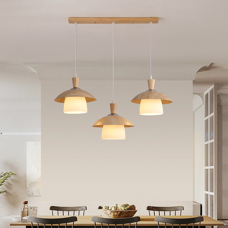 Lustre contemporain scandinave en verre rond en forme d&