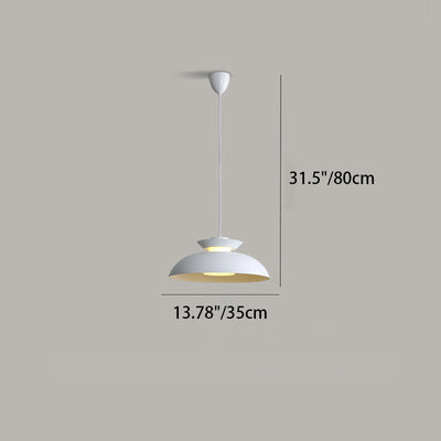 Contemporary Creative Semi-circular Bowl Iron 1-Light Pendant Light For Living Room