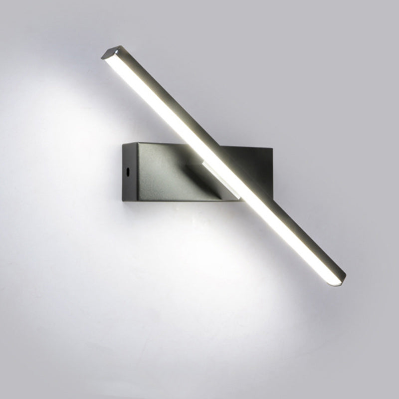 Moderne minimalistische lange rechteckige Silikon-Eisen-LED-Wandleuchte für das Schlafzimmer 