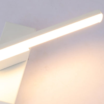 Moderne minimalistische lange rechteckige Silikon-Eisen-LED-Wandleuchte für das Schlafzimmer 