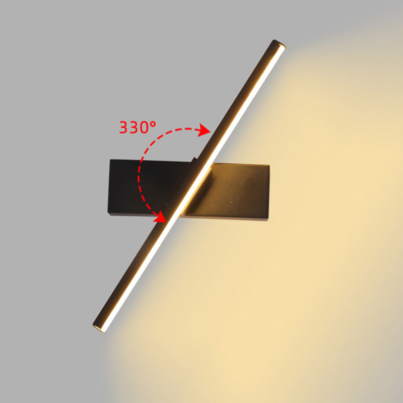 Moderne minimalistische lange rechteckige Silikon-Eisen-LED-Wandleuchte für das Schlafzimmer 