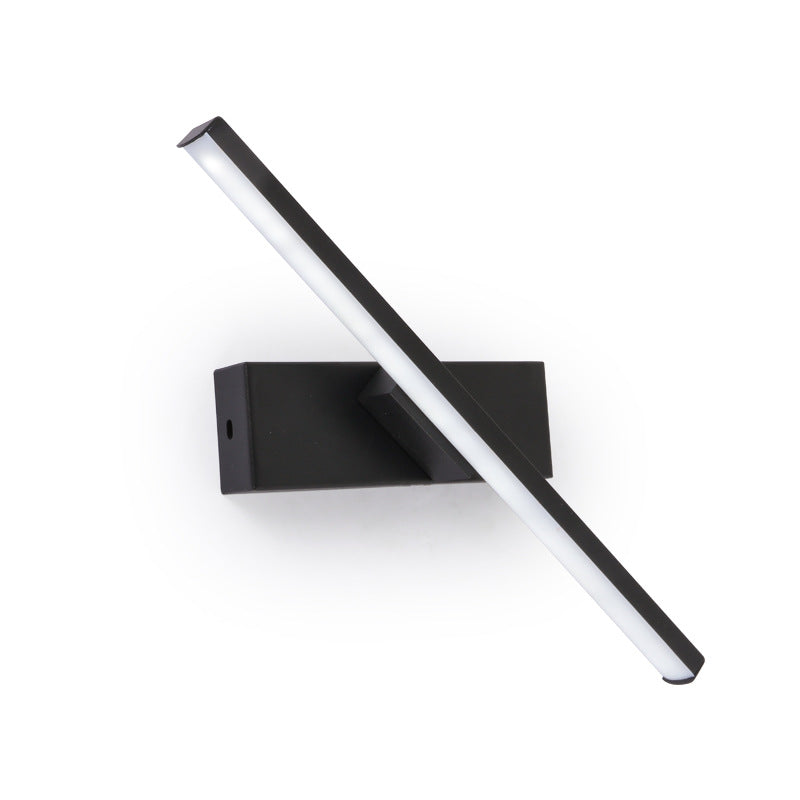 Moderne minimalistische lange rechteckige Silikon-Eisen-LED-Wandleuchte für das Schlafzimmer 