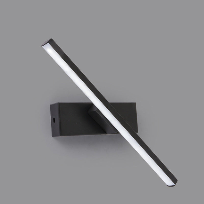 Moderne minimalistische lange rechteckige Silikon-Eisen-LED-Wandleuchte für das Schlafzimmer 