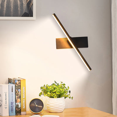 Moderne minimalistische lange rechteckige Silikon-Eisen-LED-Wandleuchte für das Schlafzimmer 