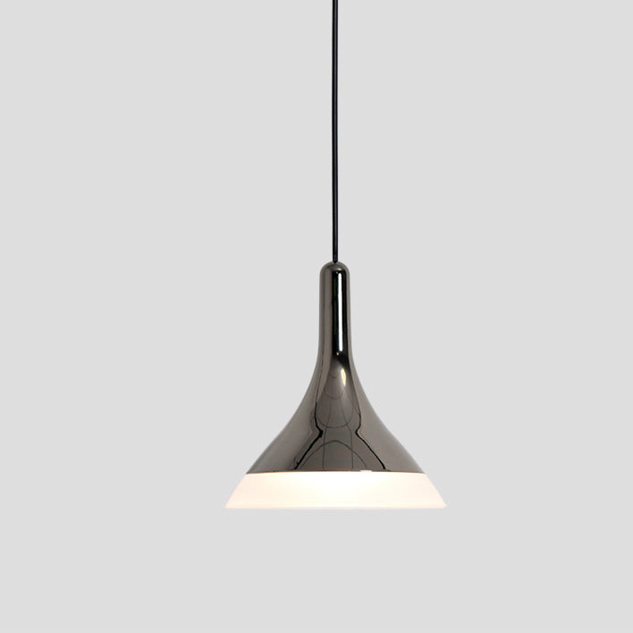 Lampe suspendue LED en acrylique et aluminium cylindrique conique ronde contemporaine scandinave pour salon 