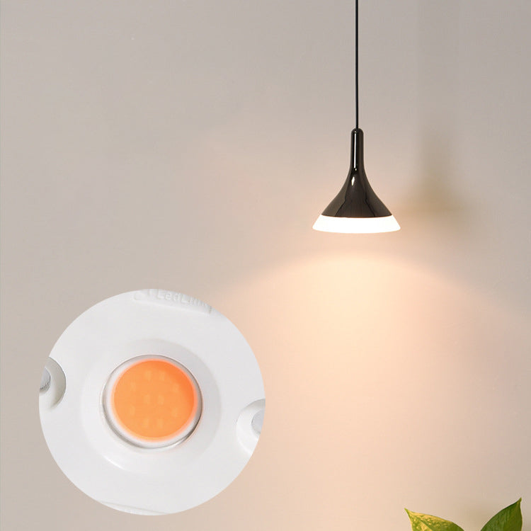 Lampe suspendue LED en acrylique et aluminium cylindrique conique ronde contemporaine scandinave pour salon 