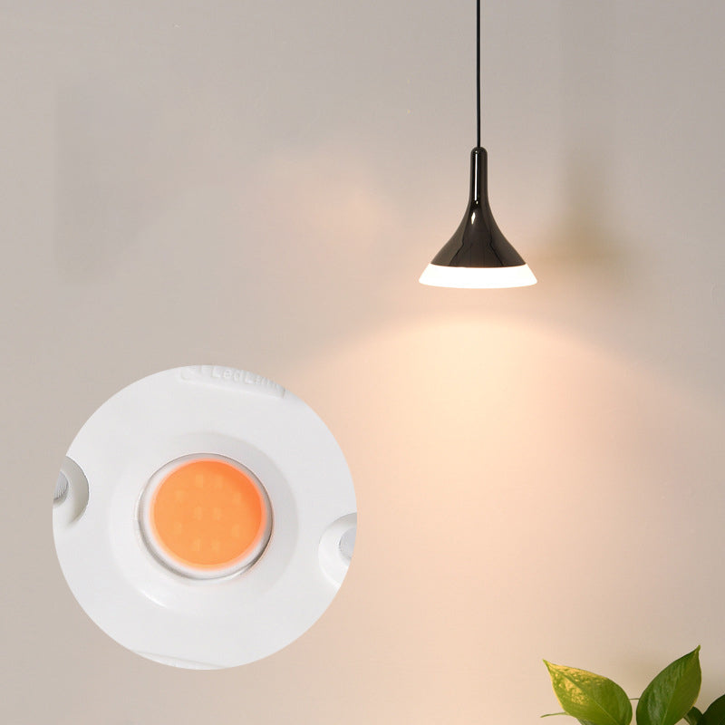 Lampe suspendue LED en acrylique et aluminium cylindrique conique ronde contemporaine scandinave pour salon 