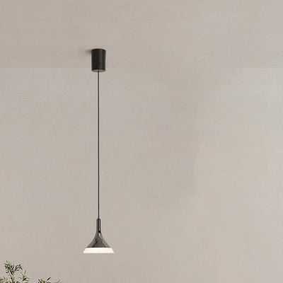 Contemporary Scandinavian Round Cone Cylinder Acrylic Aluminum LED Pendant Light For Living Room