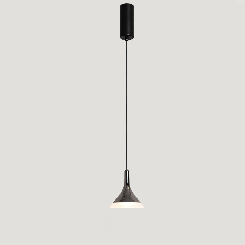 Contemporary Scandinavian Round Cone Cylinder Acrylic Aluminum LED Pendant Light For Living Room