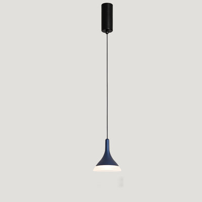 Contemporary Scandinavian Round Cone Cylinder Acrylic Aluminum LED Pendant Light For Living Room