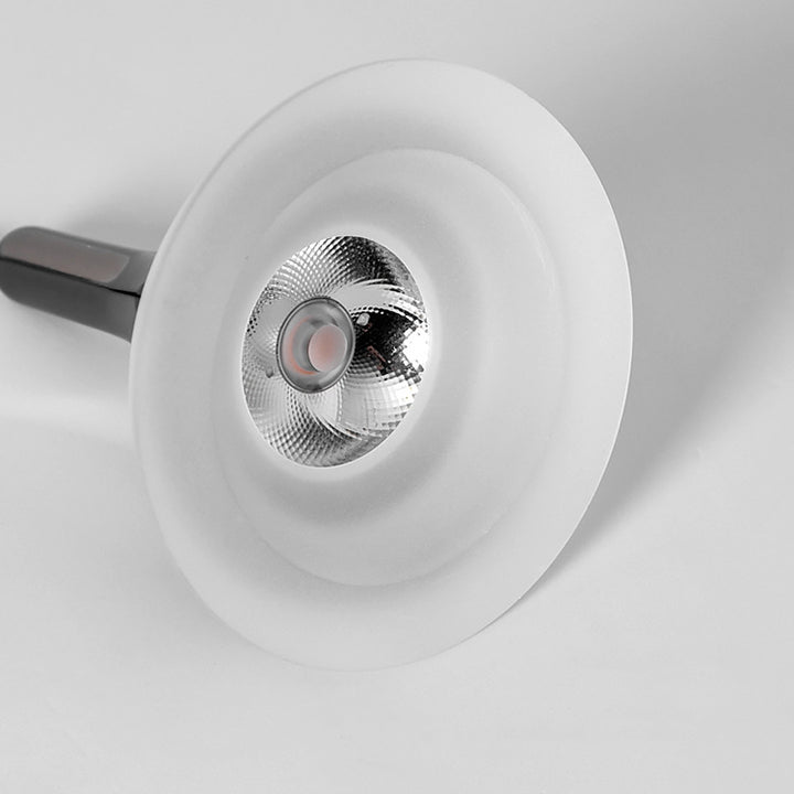 Lampe suspendue LED en acrylique et aluminium cylindrique conique ronde contemporaine scandinave pour salon 