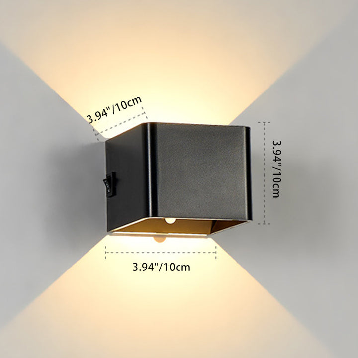 Moderne minimalistische quadratische Acryl-LED-Wandleuchte für das Wohnzimmer 