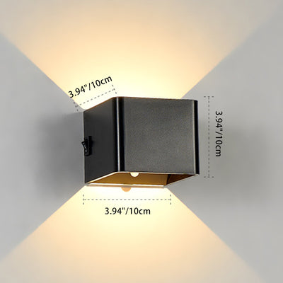 Moderne minimalistische quadratische Acryl-LED-Wandleuchte für das Wohnzimmer 