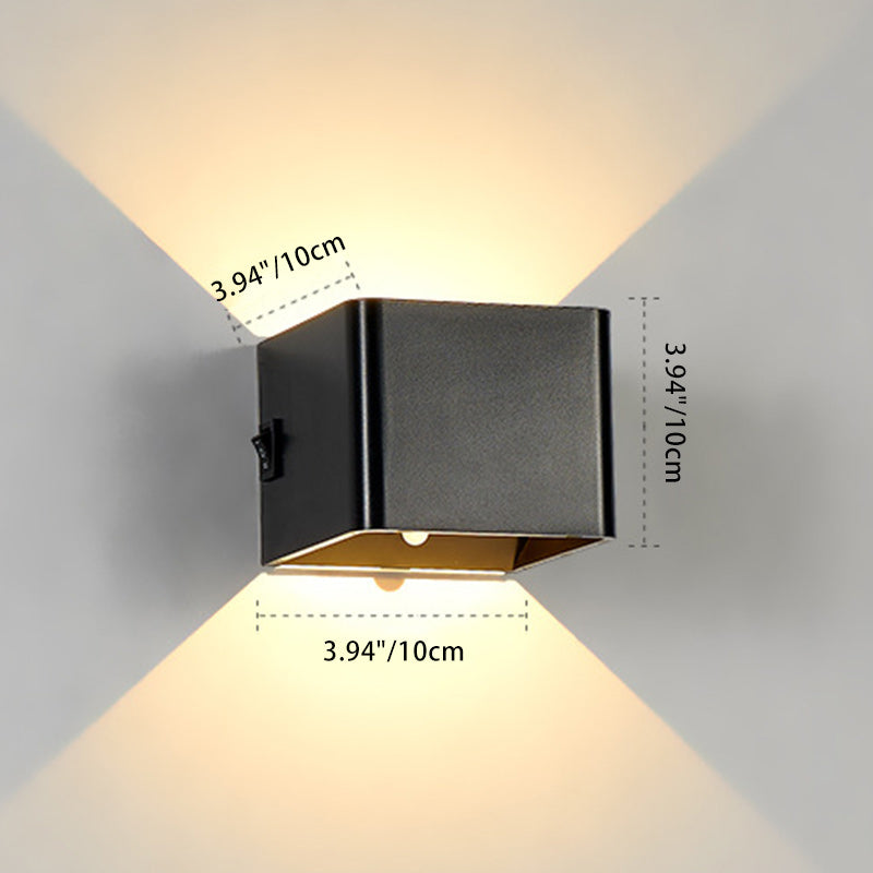 Moderne minimalistische quadratische Acryl-LED-Wandleuchte für das Wohnzimmer 