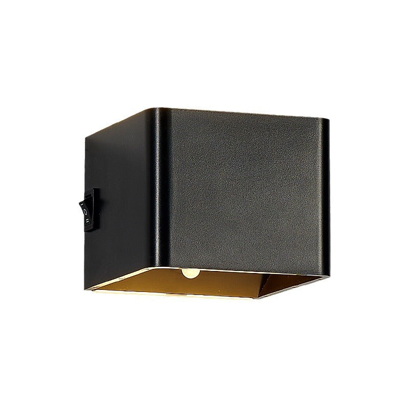 Moderne minimalistische quadratische Acryl-LED-Wandleuchte für das Wohnzimmer 