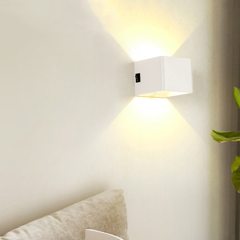 Moderne minimalistische quadratische Acryl-LED-Wandleuchte für das Wohnzimmer 
