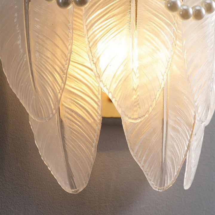 Applique Murale à Deux Lumières en Verre et Fer Demi-Ronde Traditionnelle de Style Français pour Salon 