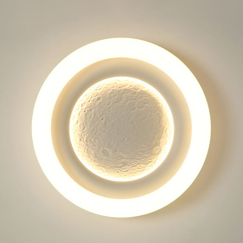 Moderne Minimalistische Kinder Runde Astronaut Stern PE Eisen LED Deckenleuchte Für Wohnzimmer 