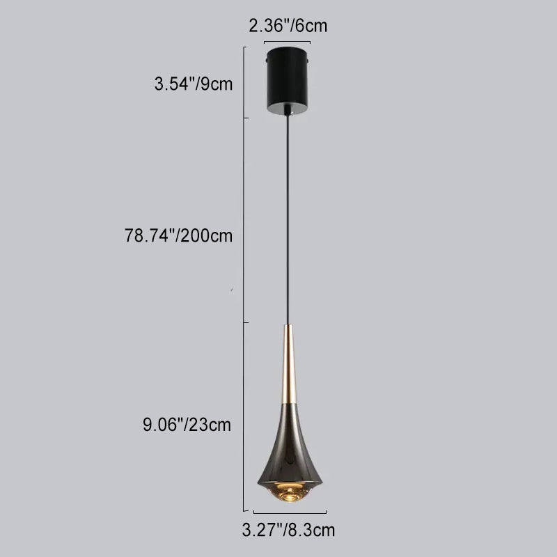 Suspension LED en aluminium avec lentille optique ronde et élévatrice de simplicité moderne pour salon 