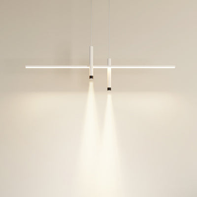 Moderne minimalistische zylindrische lange Silikon-Aluminium-Hardware-LED-Kronleuchter-Inselbeleuchtung für Esszimmer 