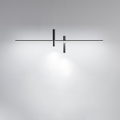 Moderne minimalistische zylindrische lange Silikon-Aluminium-Hardware-LED-Kronleuchter-Inselbeleuchtung für Esszimmer 