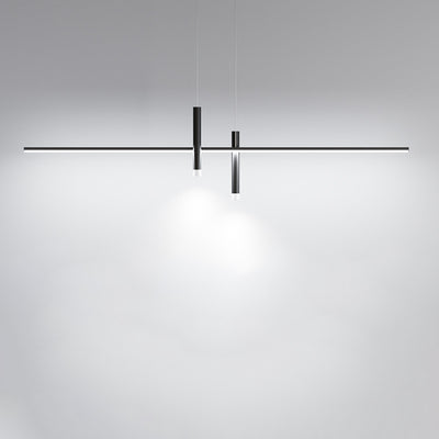 Moderne minimalistische zylindrische lange Silikon-Aluminium-Hardware-LED-Kronleuchter-Inselbeleuchtung für Esszimmer 