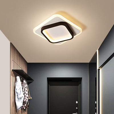 Luz de techo LED empotrada de montaje en superficie cuadrada redonda minimalista moderna de aluminio hierro acrílico para sala de estar 